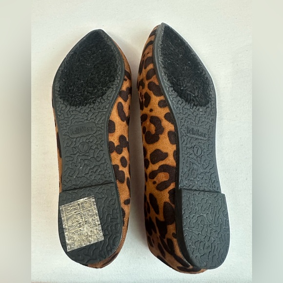 Bella Marie Leopard Suede Pointed Ballet Flats Size 7 - Picture 6 of 6